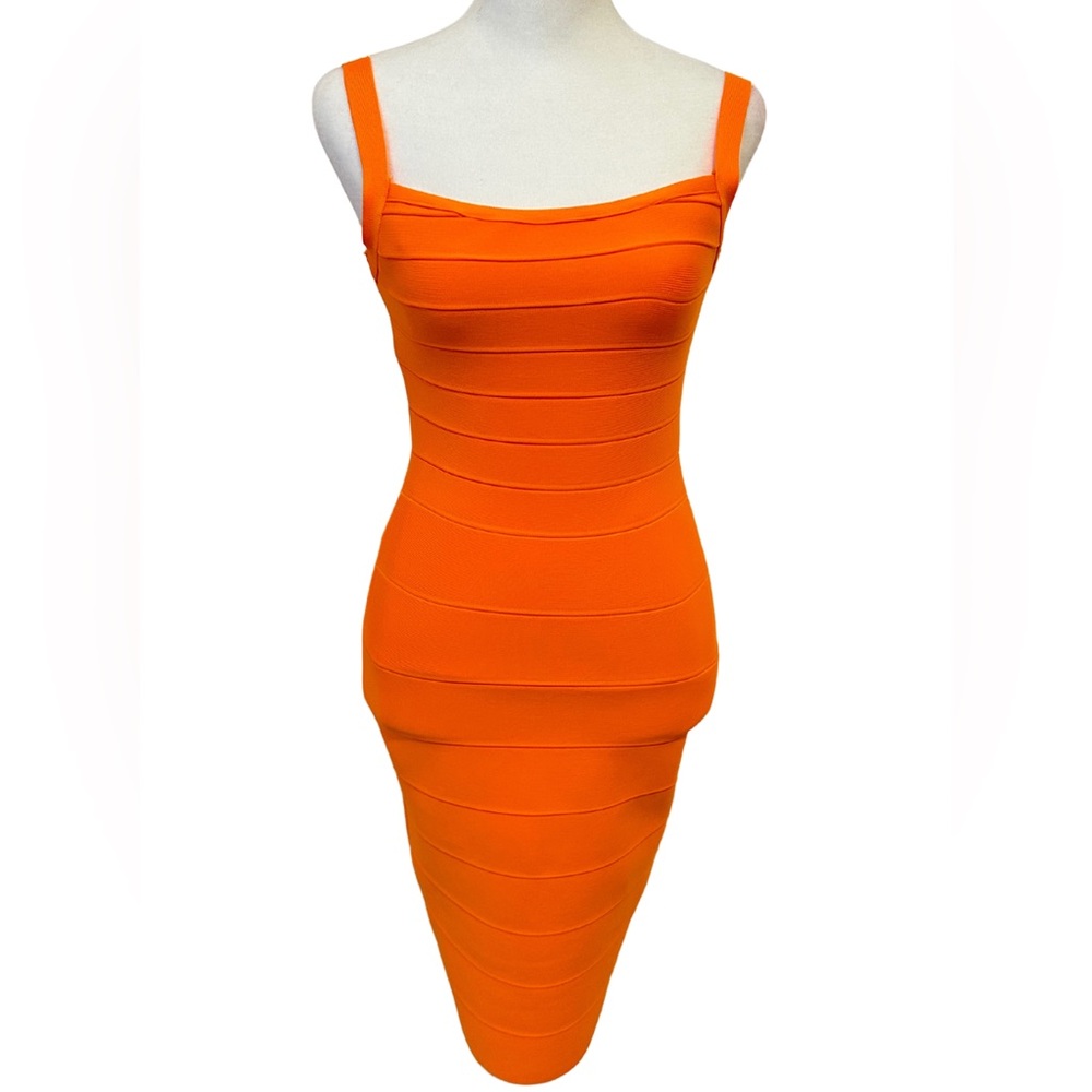 AKIRA 🍊 Bright Orange Bandage Dress NWT size M